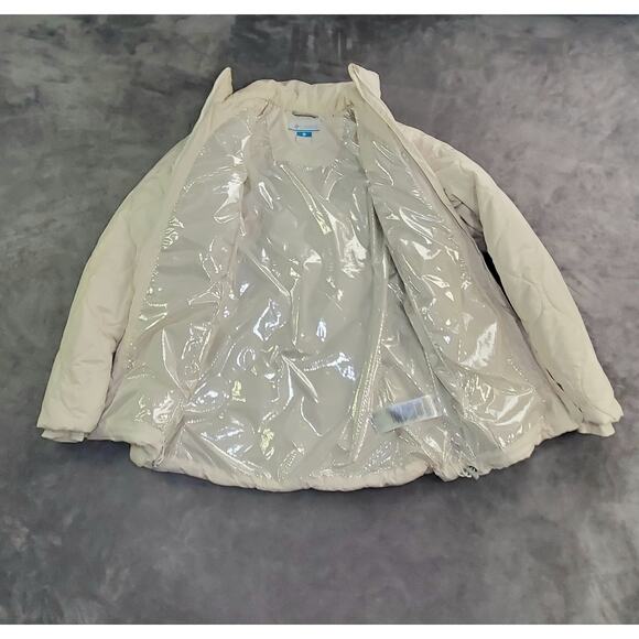 Columbia Omni-Heat Sz S Heavenly Long Puffer Jacket Womens Beige Jacket Winter 4 - Picture 9 of 11